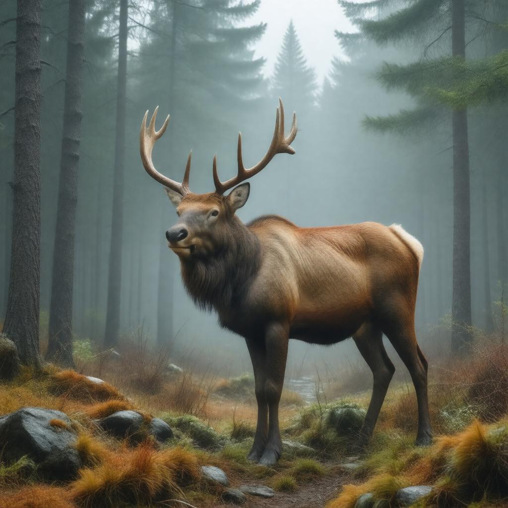AI-created image of Eurasian elk