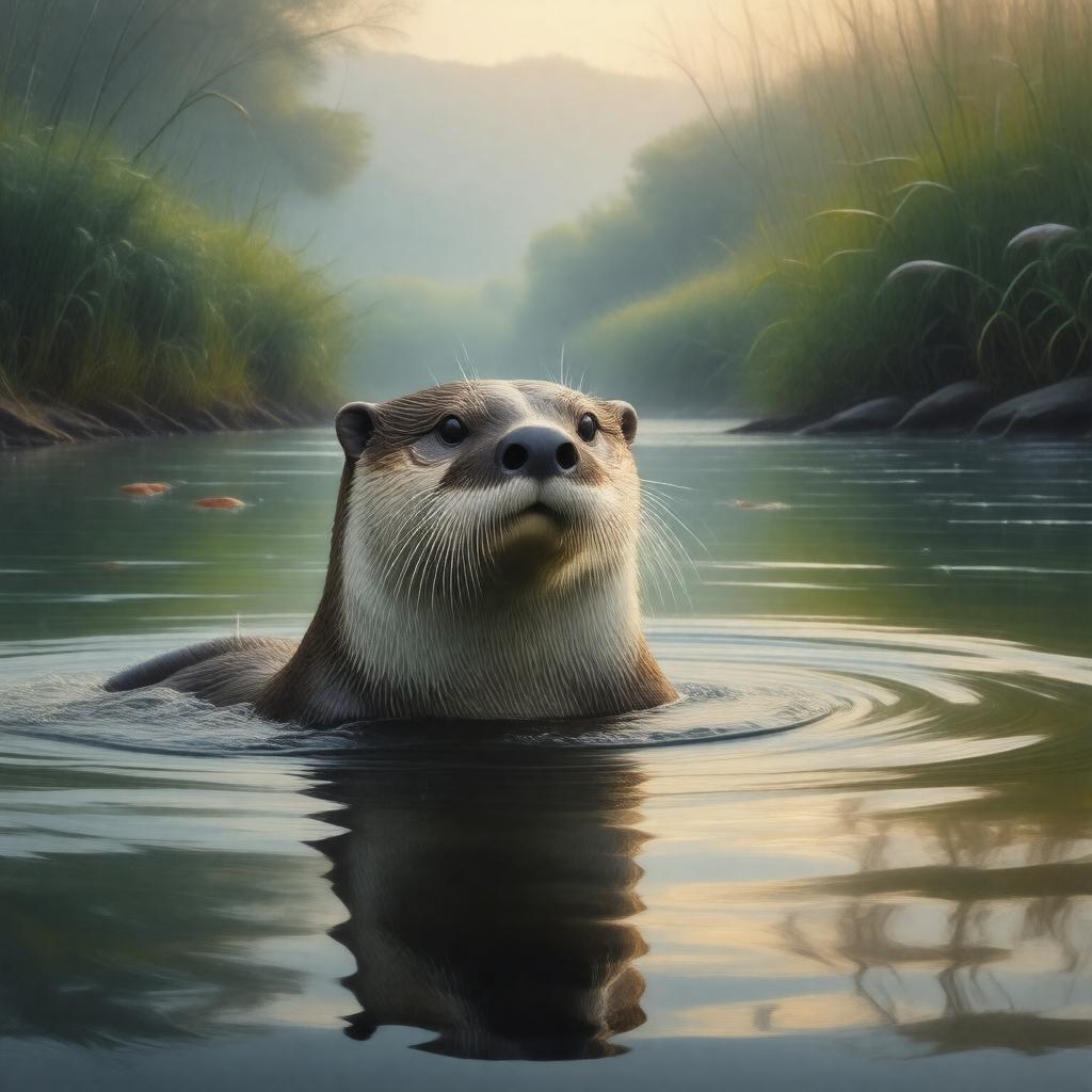 AI-created image of Eurasian otter