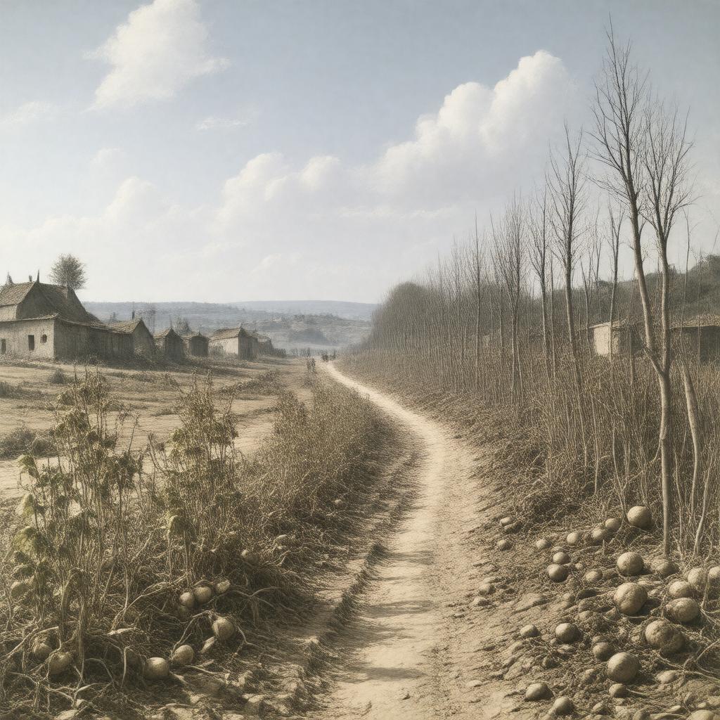 Click to view larger image AI-created image of European Potato Failure