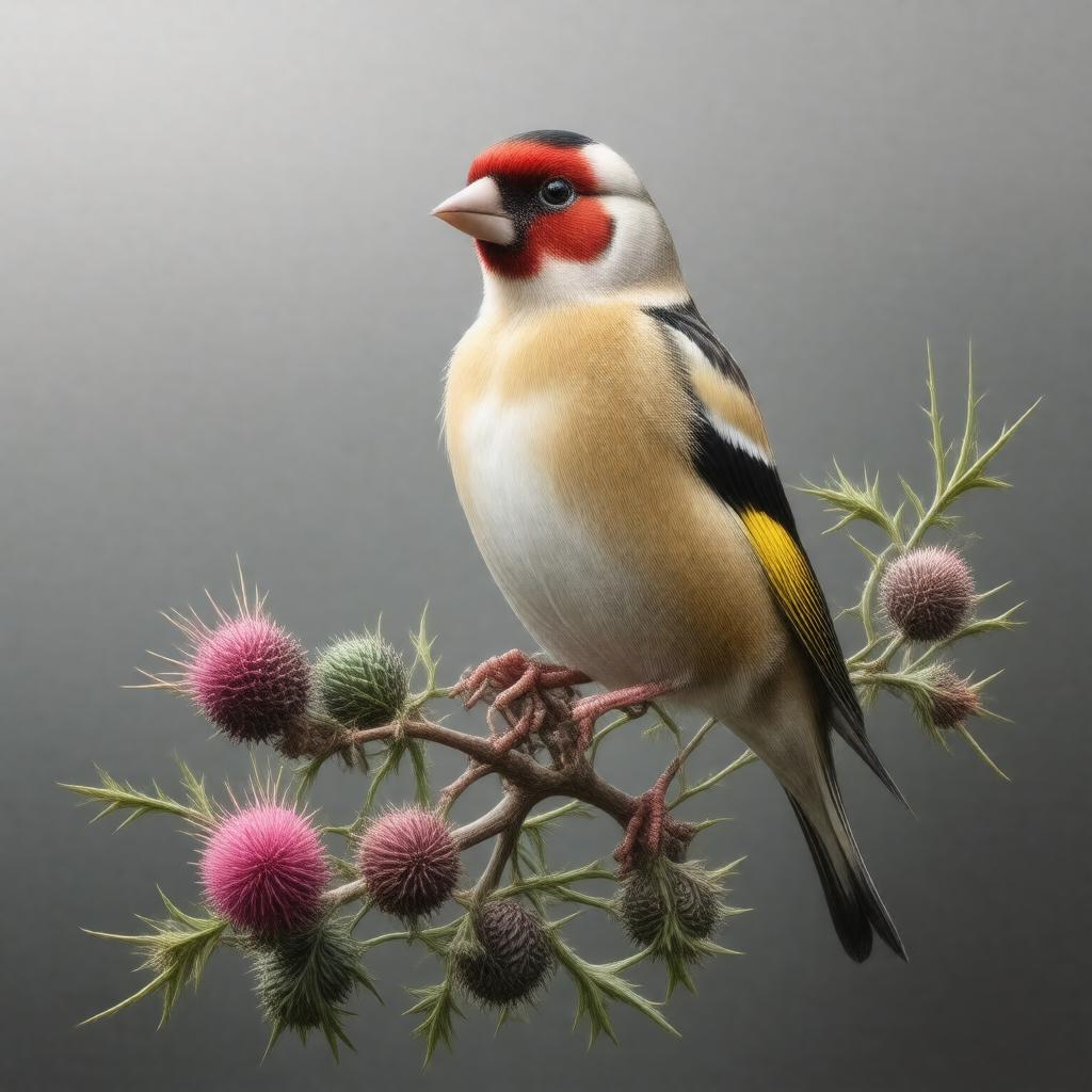 AI-created image of European goldfinch
