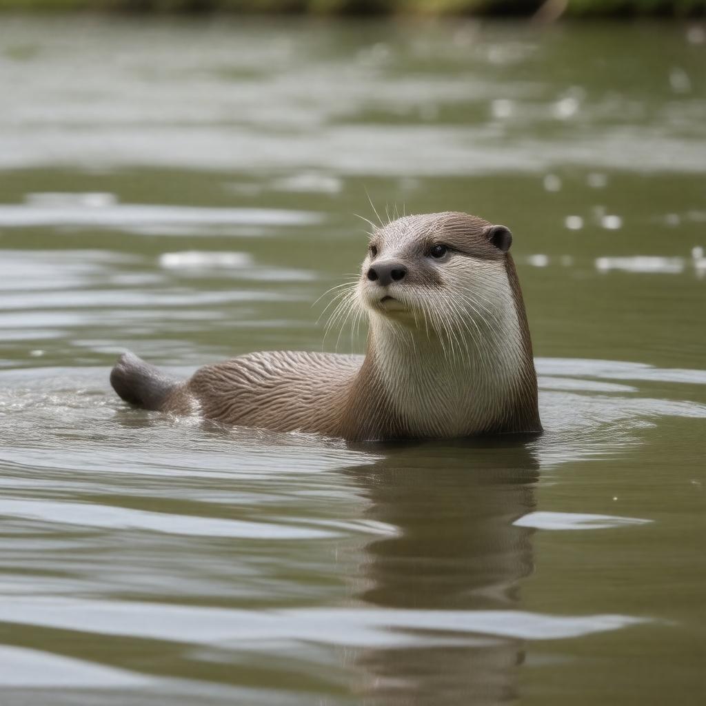 AI-created image of European otter