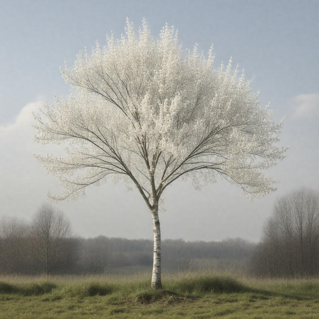 AI-created image of European white birch