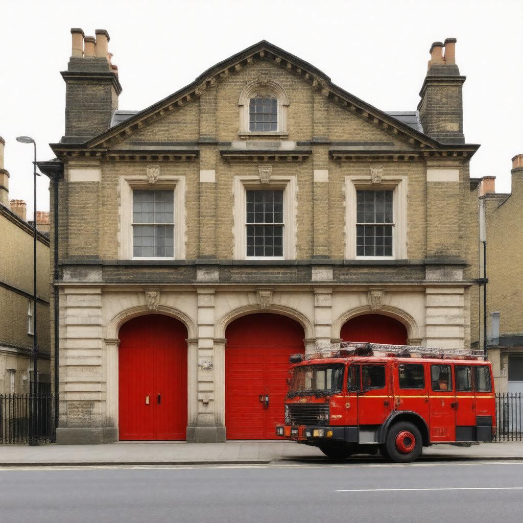 AI-created image of Euston Fire Station