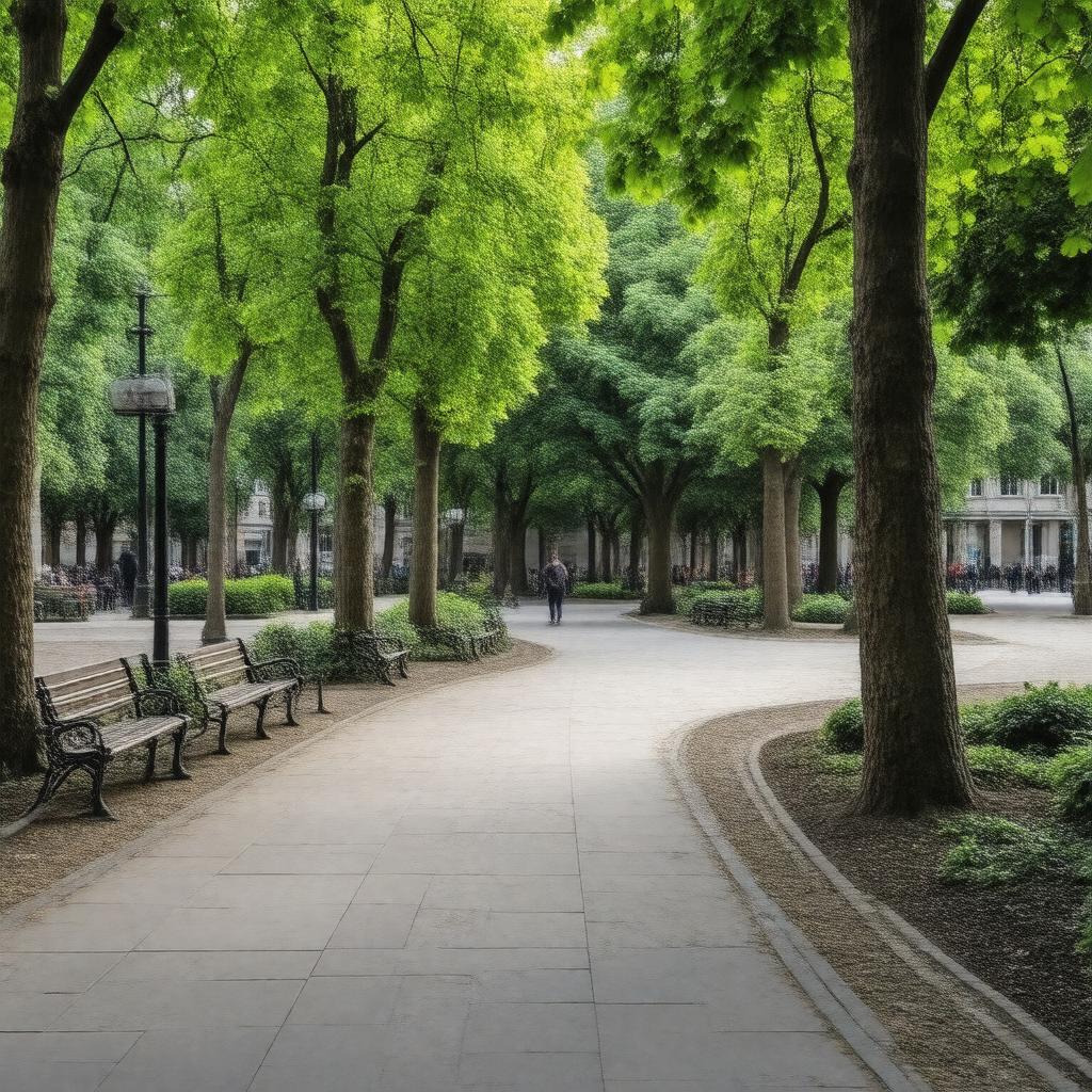 AI-created image of Euston Square Gardens