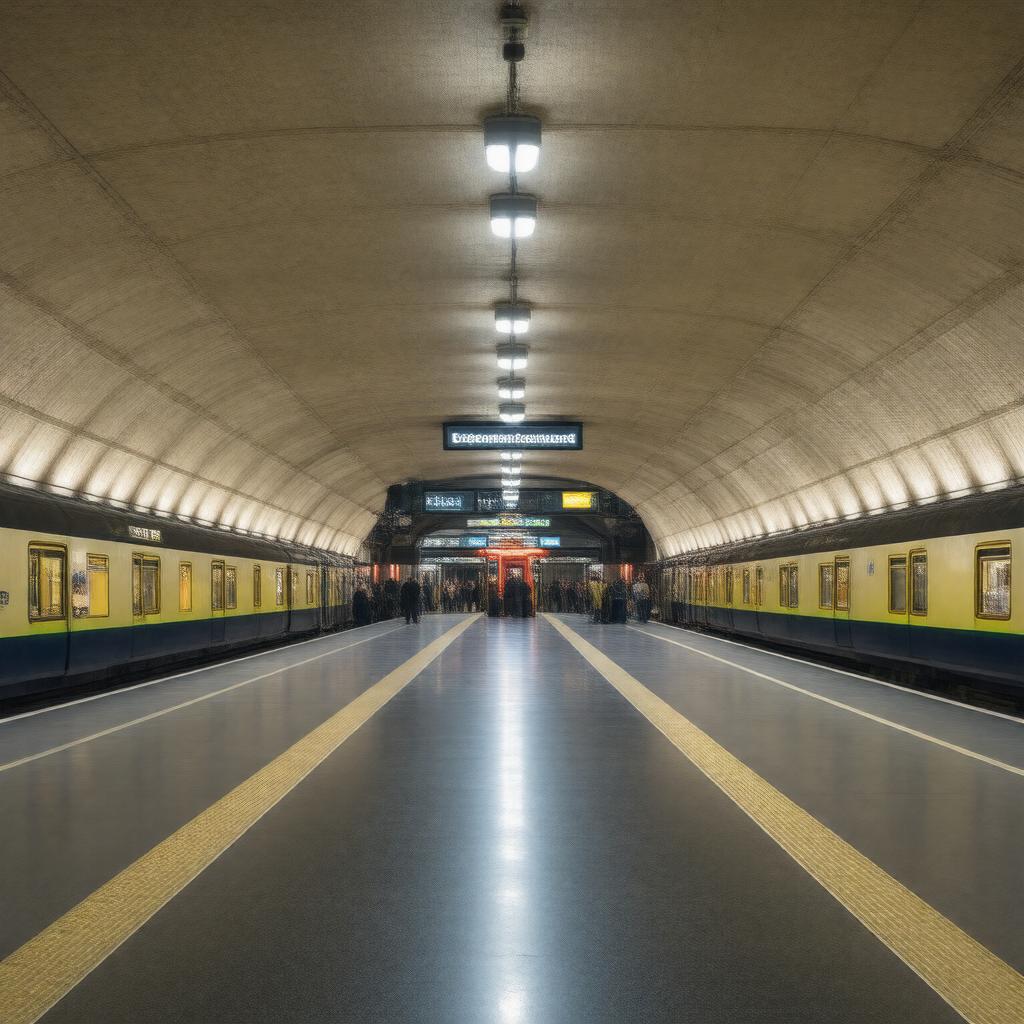 Click to view larger image AI-created image of Euston Square Underground station
