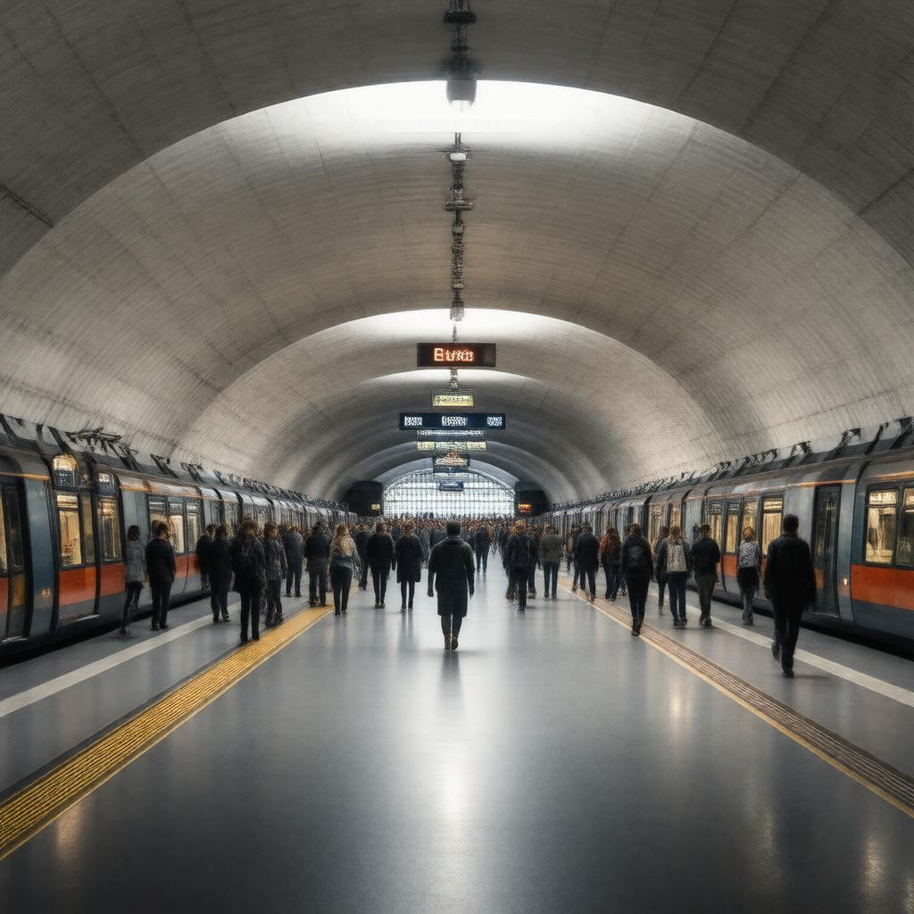 AI-created image of Euston Underground station