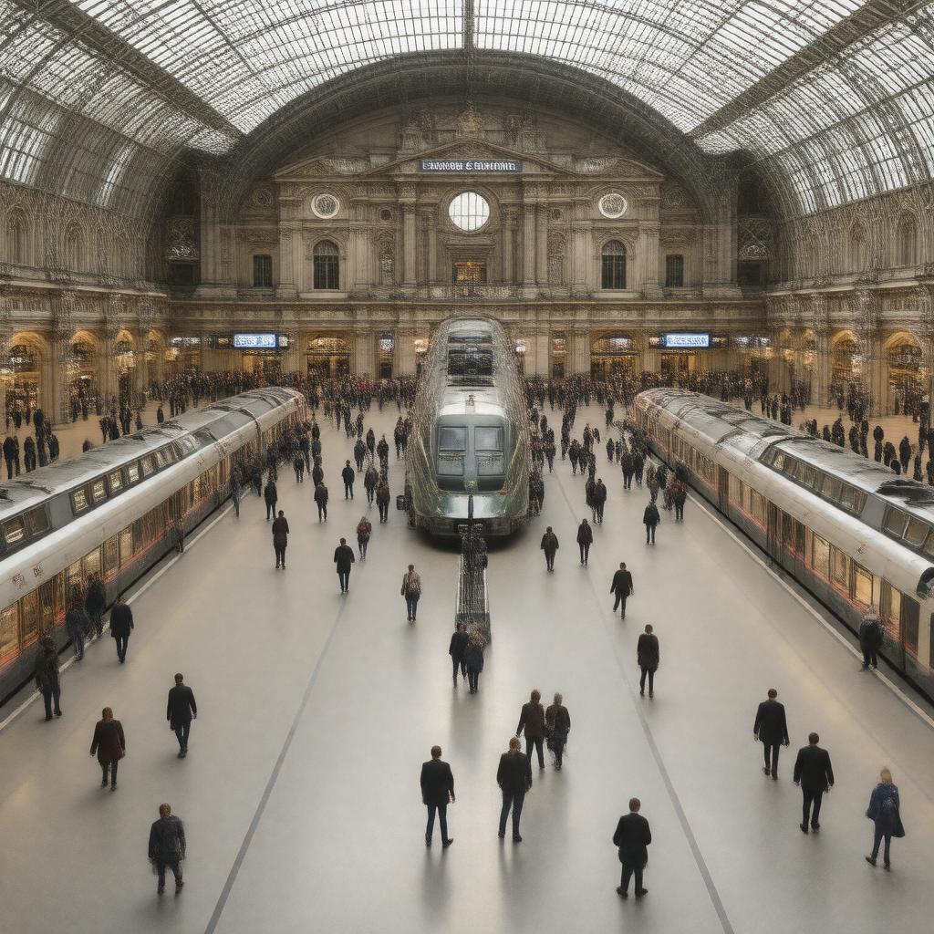 AI-created image of Euston station