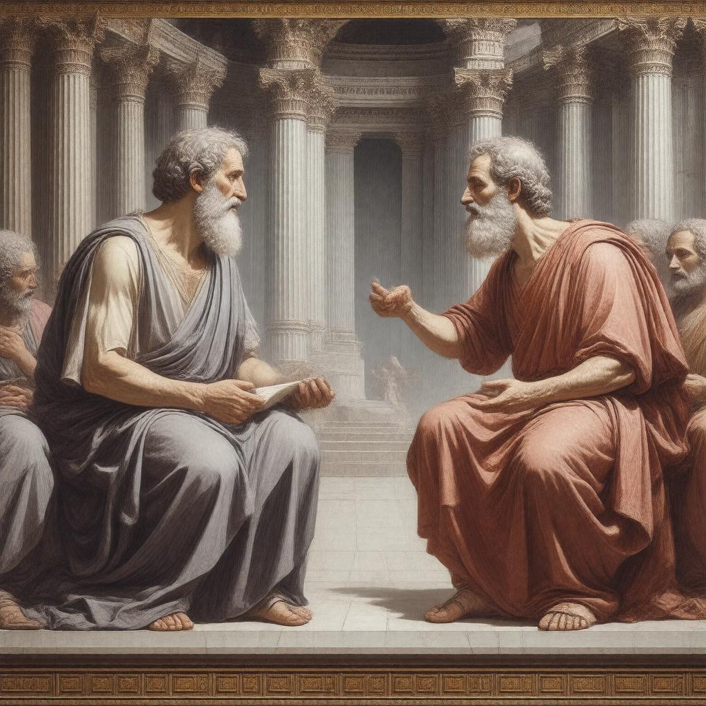 Click to view larger image AI-created image of Euthyphro