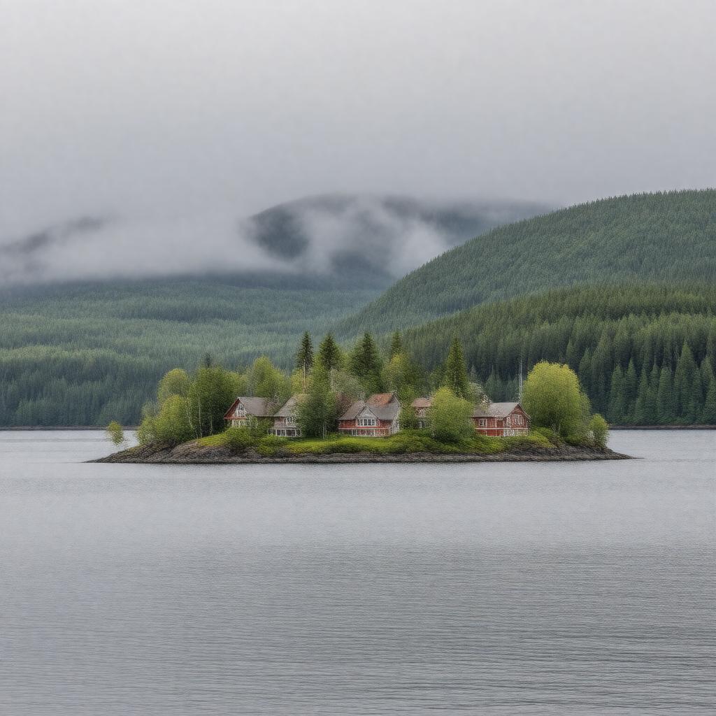 AI-created image of Evans Island