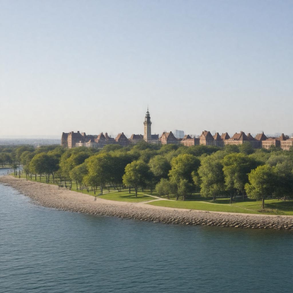 AI-created image of Evanston, Illinois, United States