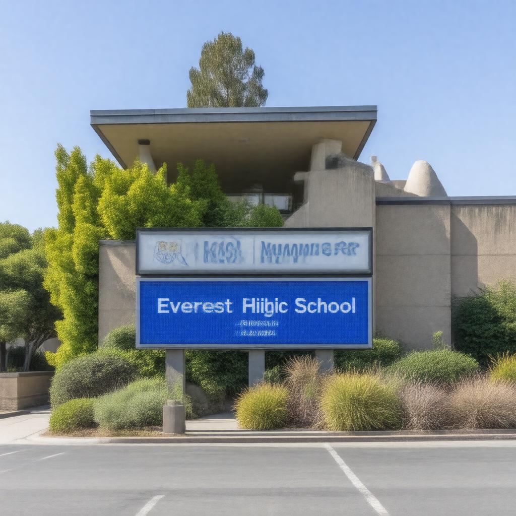 Click to view larger image AI-created image of Everest Public High School