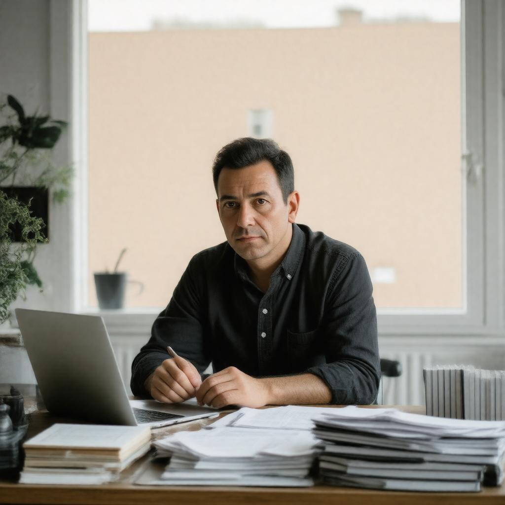 AI-created image of Evgeny Morozov