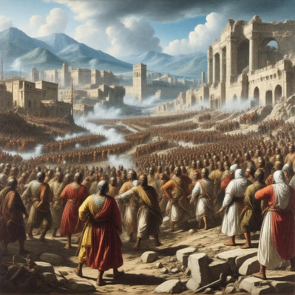 Click to view larger image AI-created image of Exodus of Missolonghi