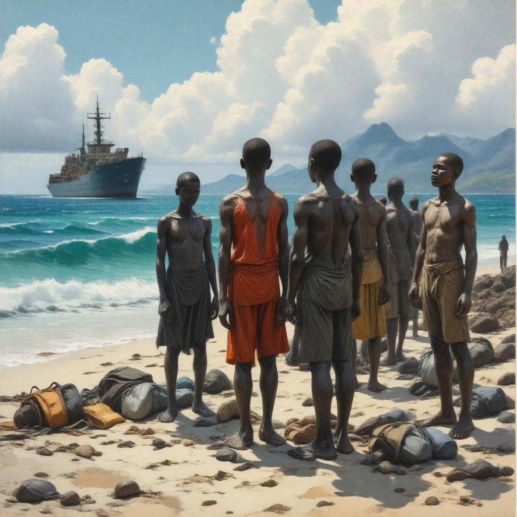 Click to view larger image AI-created image of Expulsion of Chagossians (1968–1973)