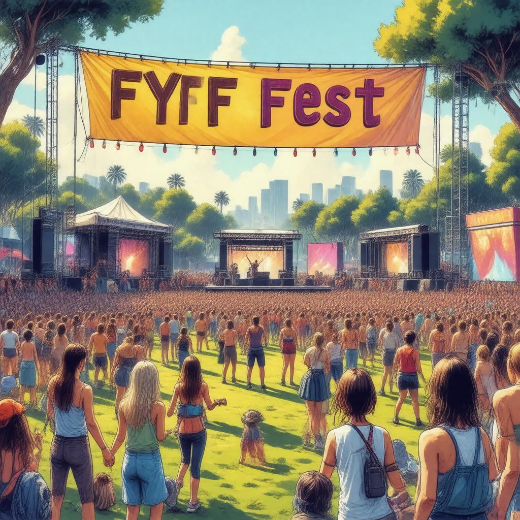 Click to view larger image AI-created image of FYF Fest