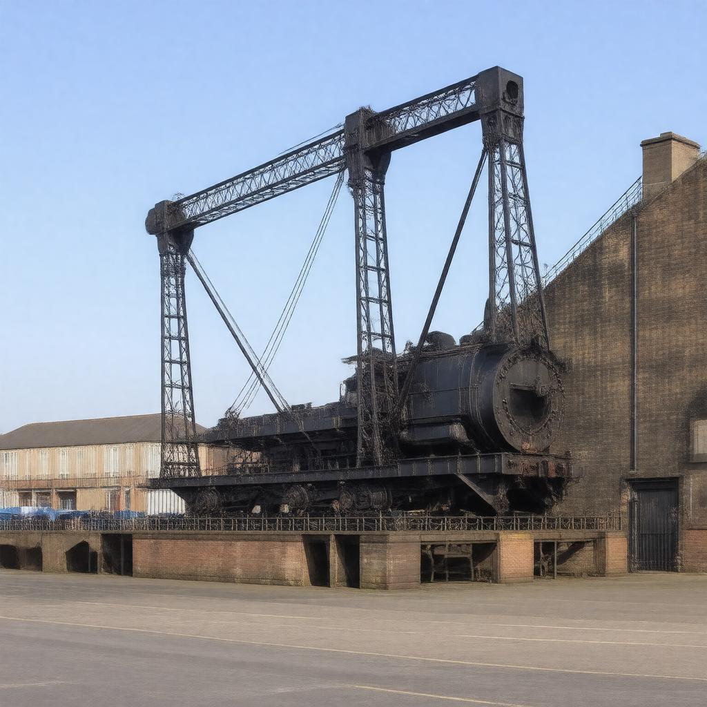 Click to view larger image AI-created image of Fairbairn crane