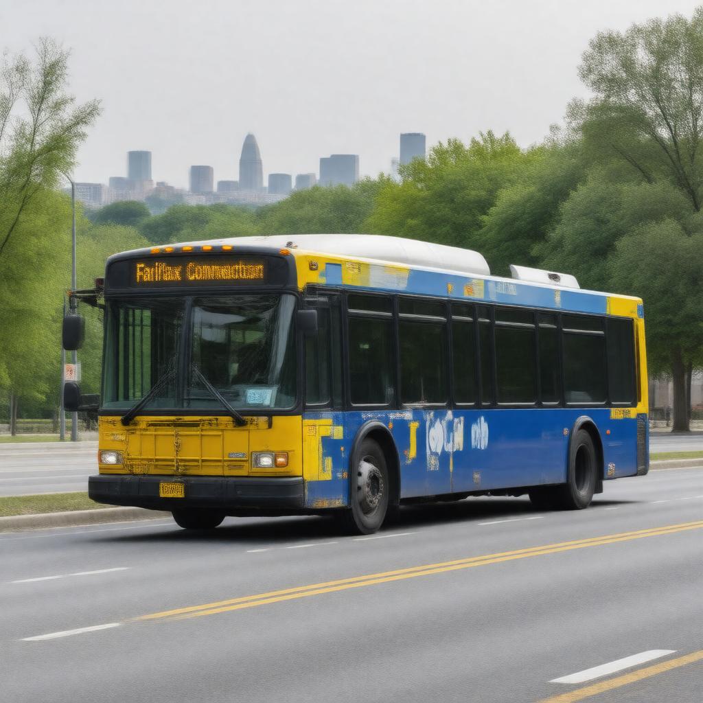 AI-created image of Fairfax Connector bus