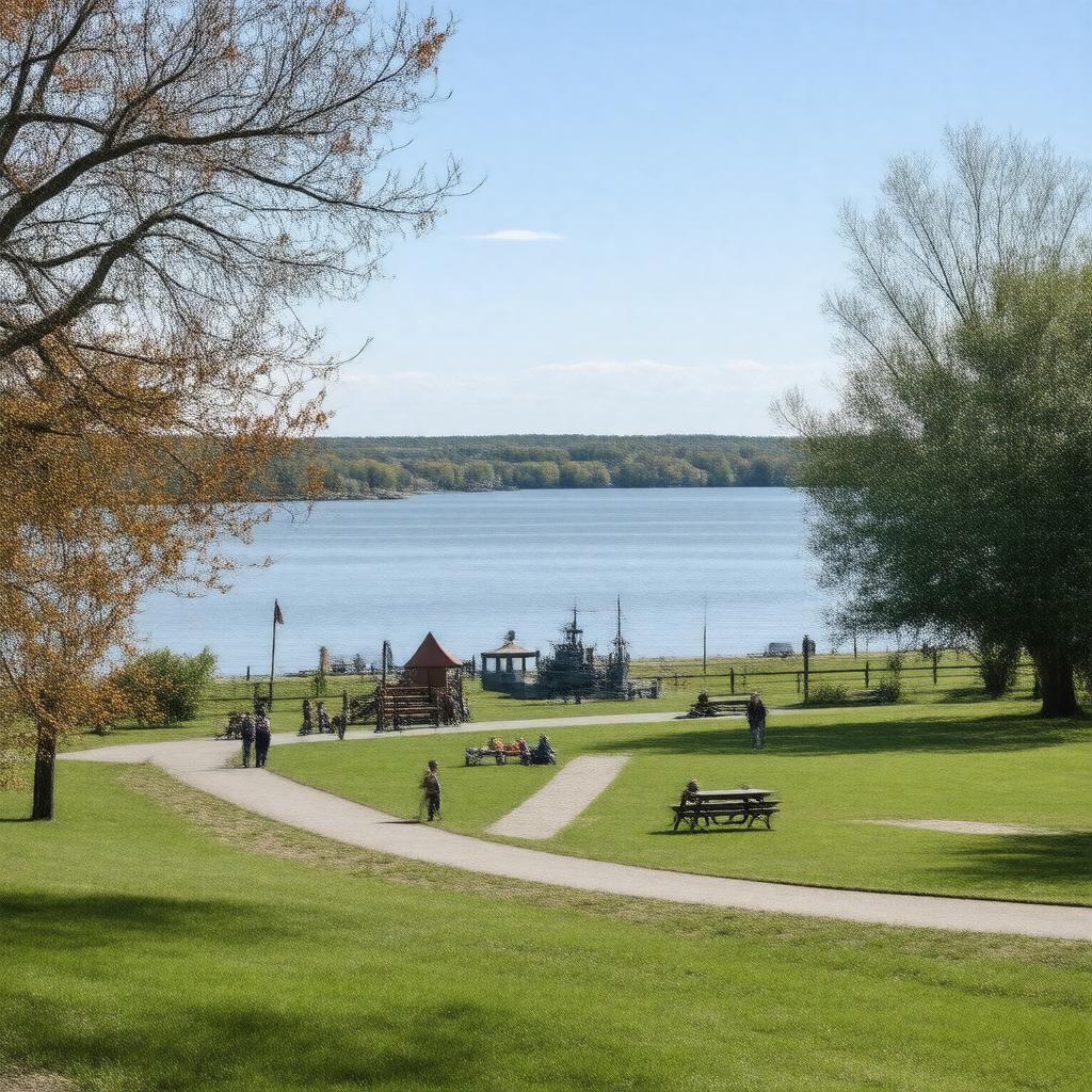 Click to view larger image AI-created image of Fall River Heritage State Park