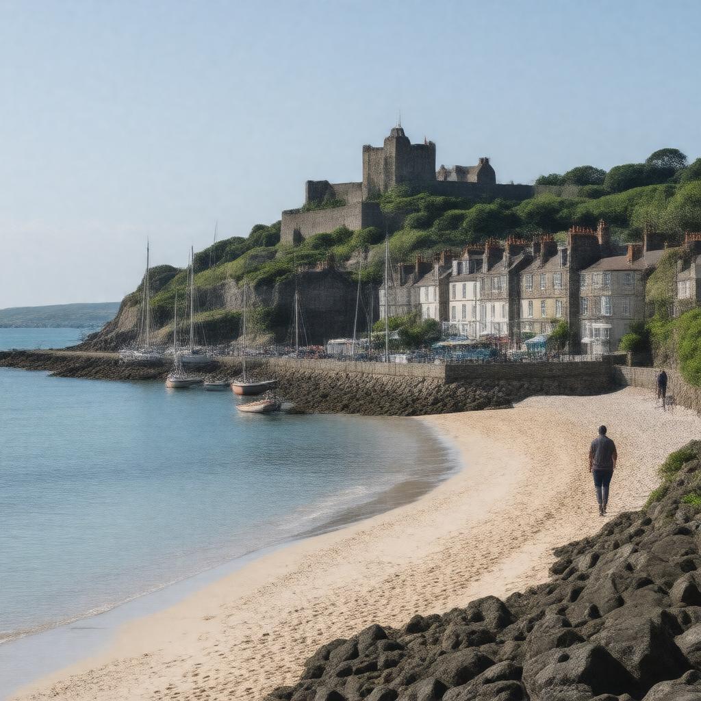 AI-created image of Falmouth, Cornwall, England