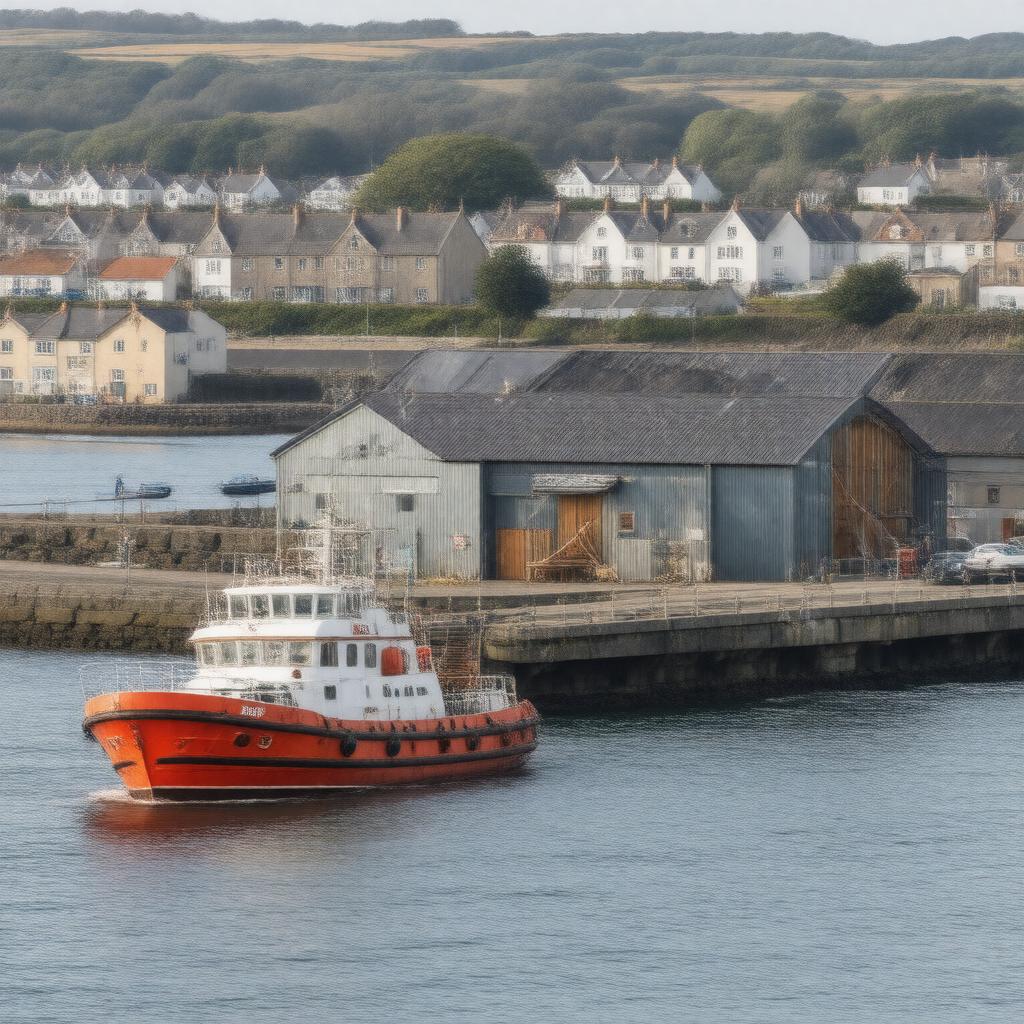 AI-created image of Falmouth Lifeboat Station