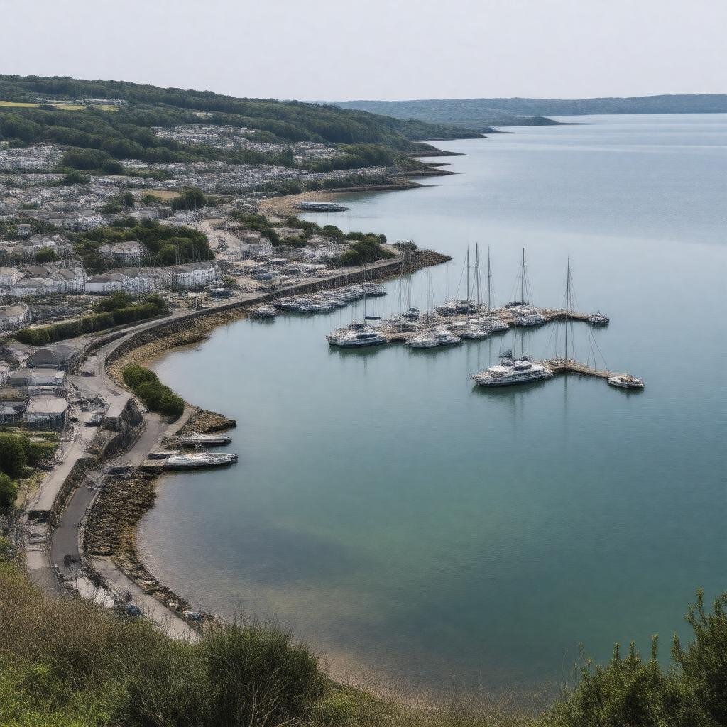 AI-created image of Falmouth Marina