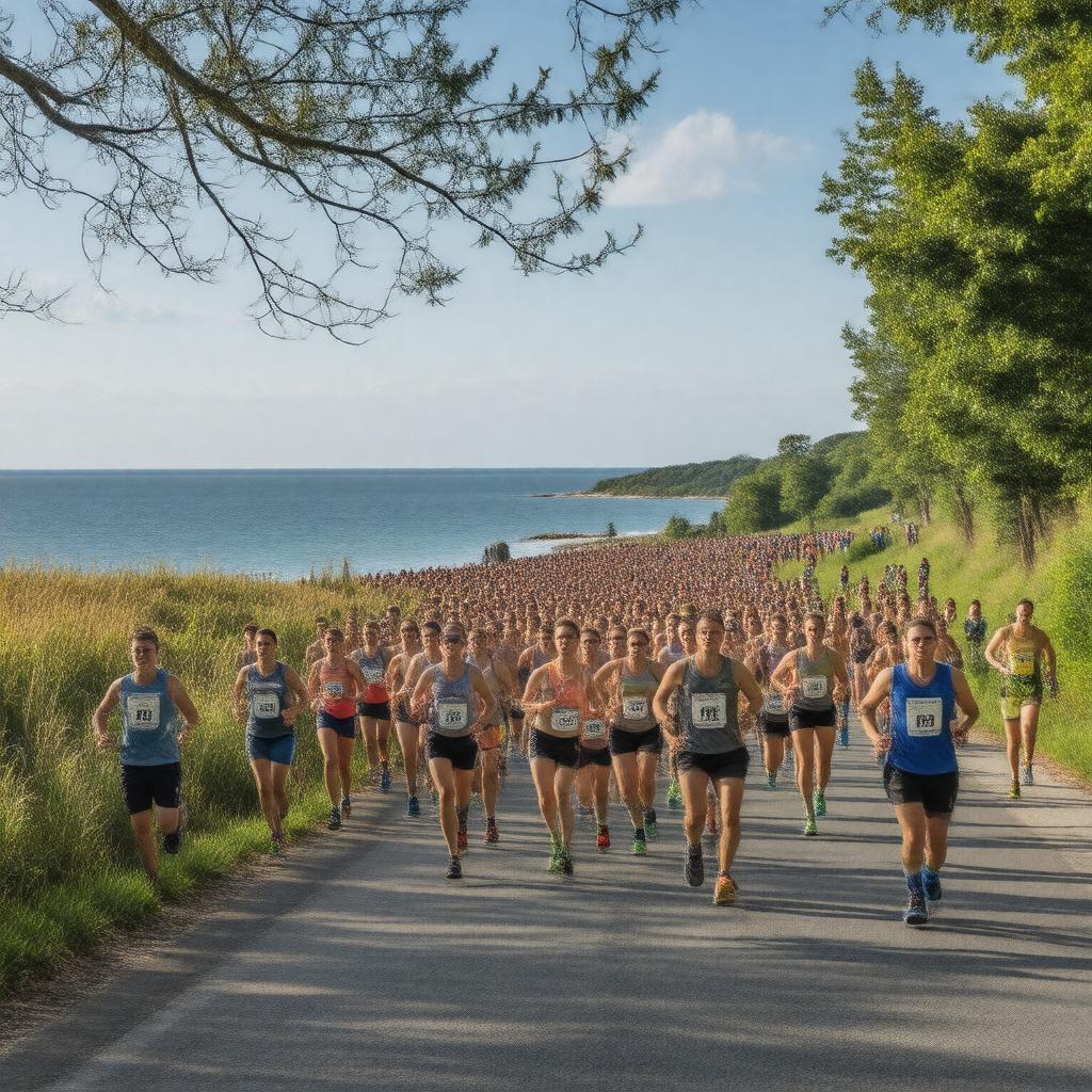AI-created image of Falmouth Road Race