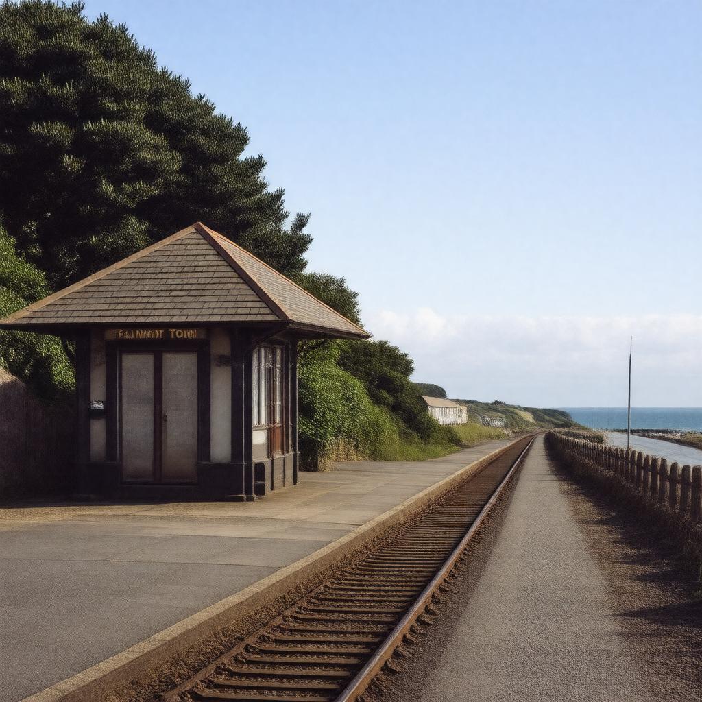 AI-created image of Falmouth Town railway station
