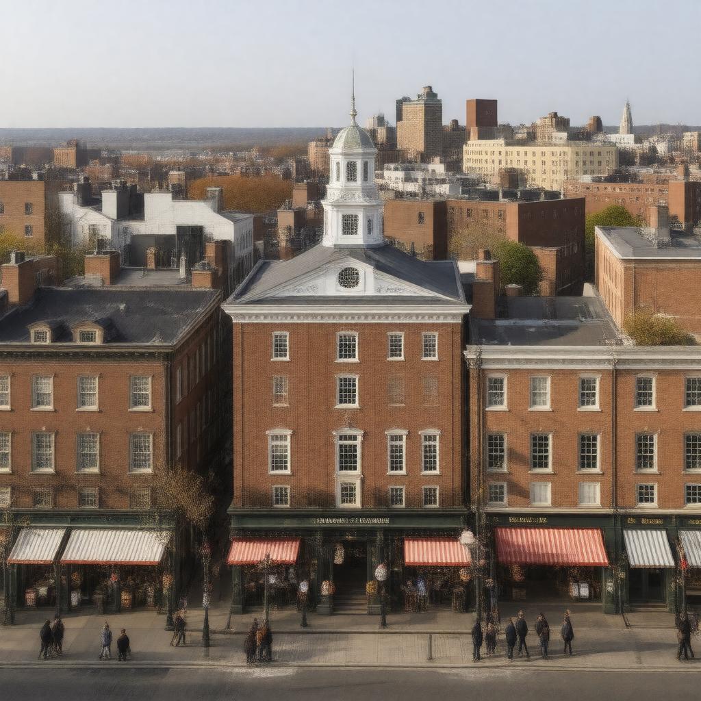 AI-created image of Faneuil Hall Historic District