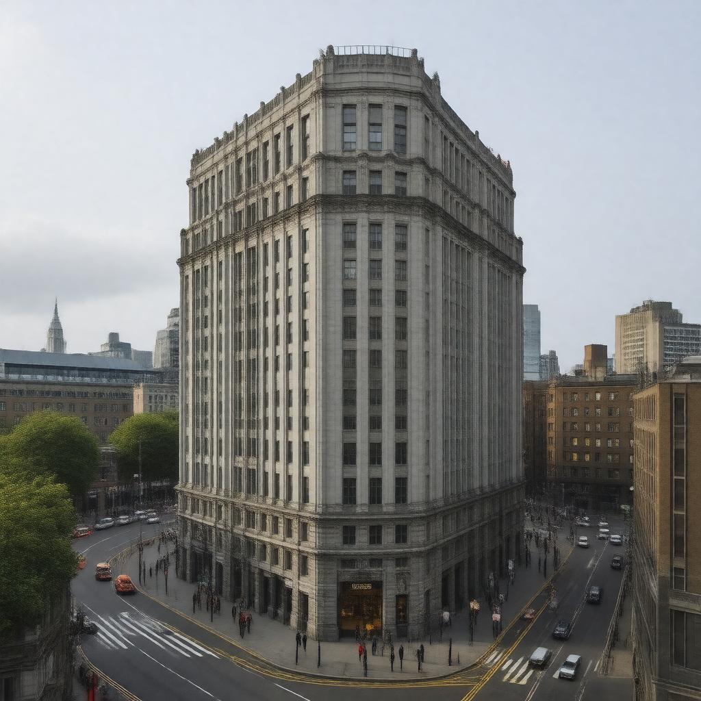 Click to view larger image AI-created image of Faraday Building, London