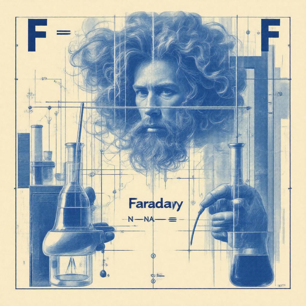 Click to view larger image AI-created image of Faraday constant