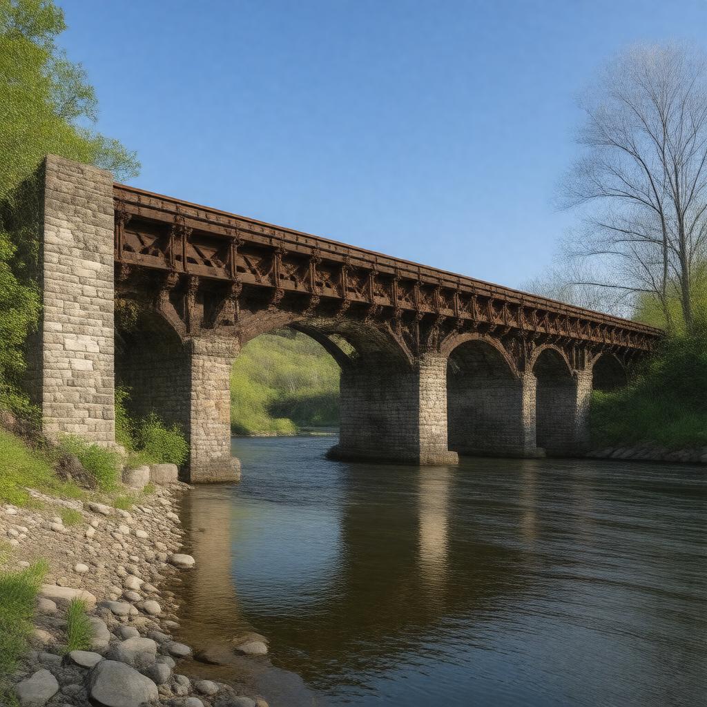 AI-created image of Farmington River Railroad Bridge