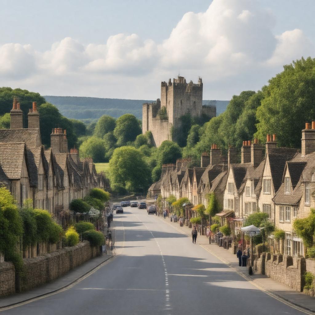 AI-created image of Farnham, Surrey, England