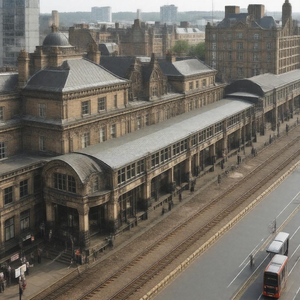 AI-created image of Farringdon Station