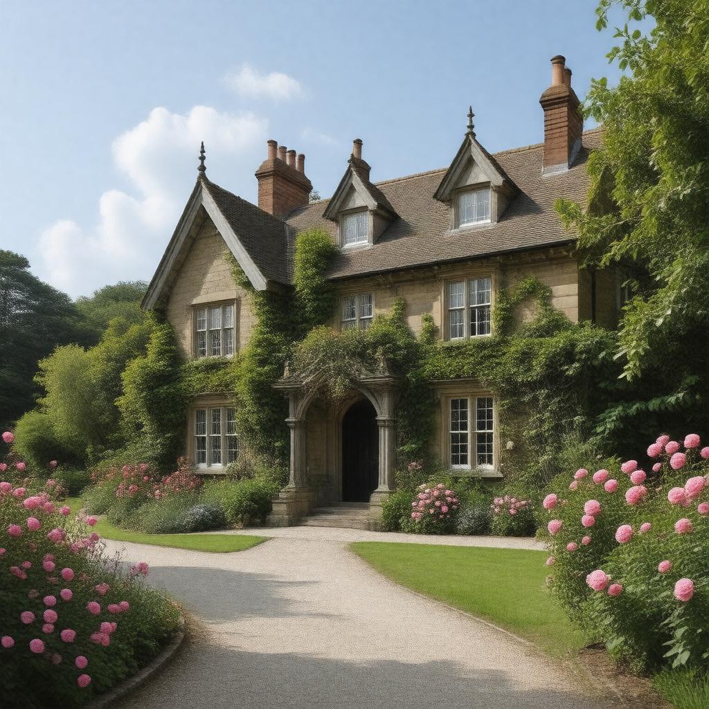 AI-created image of Farringford, Freshwater, Isle of Wight, England