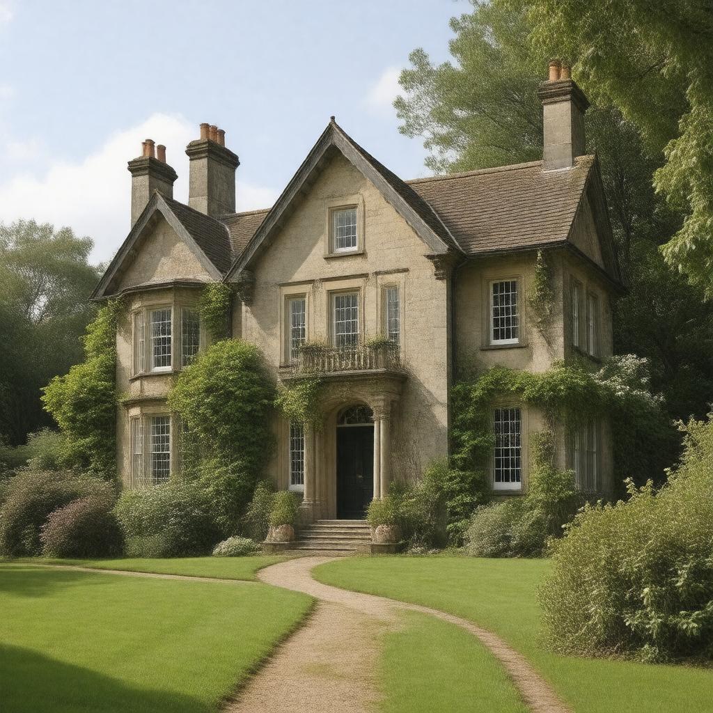 AI-created image of Farringford House, Isle of Wight