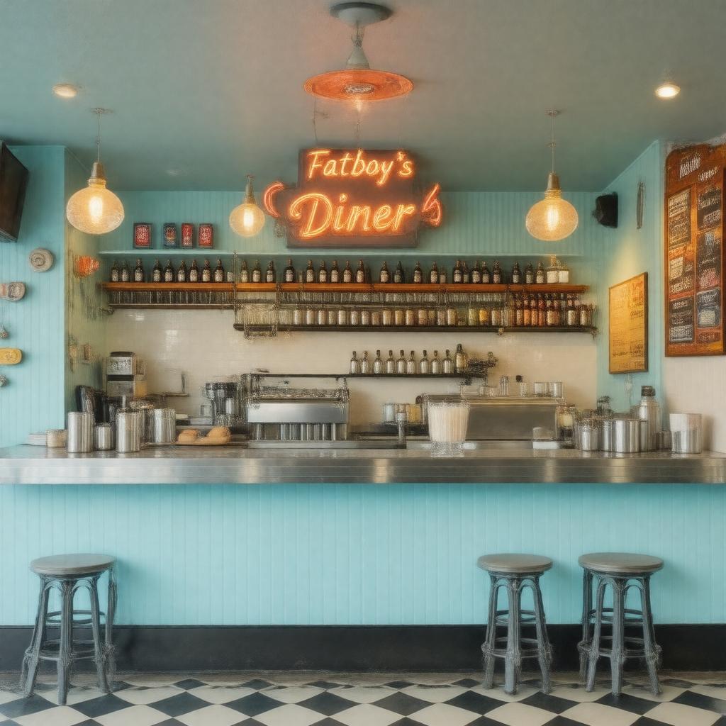 Click to view larger image AI-created image of Fatboy's Diner