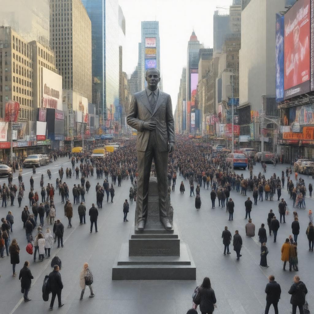 AI-created image of Father Duffy Square