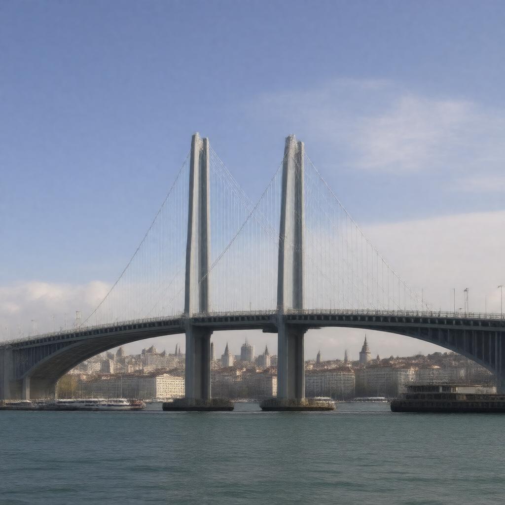 AI-created image of Fatih Sultan Mehmet Bridge