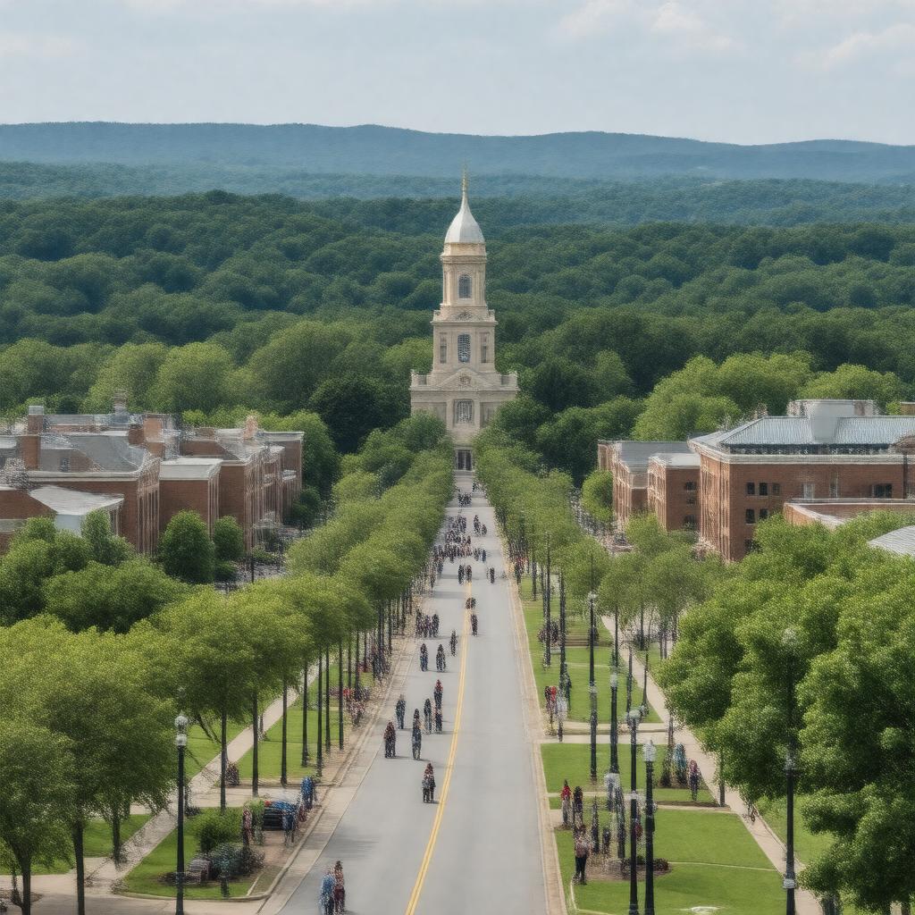 AI-created image of Fayetteville, Arkansas