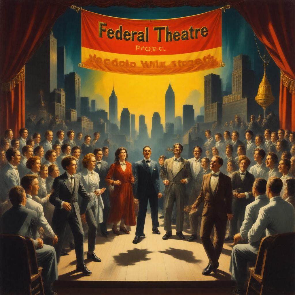 Click to view larger image AI-created image of Federal Theatre Project