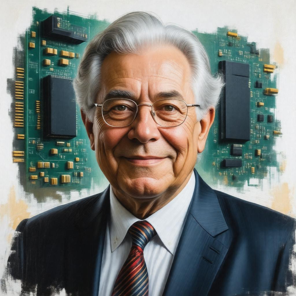 AI-created image of Federico Faggin