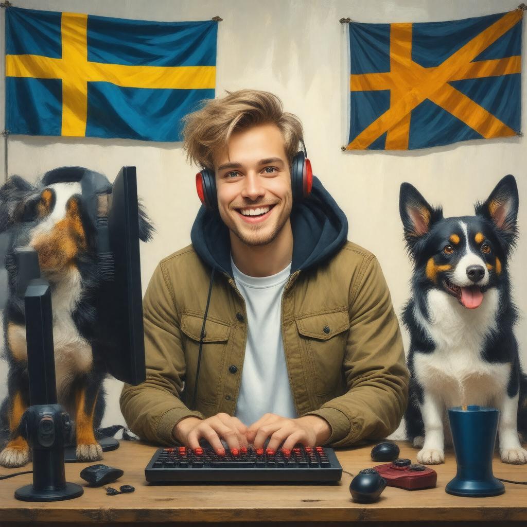 AI-created image of Felix Kjellberg