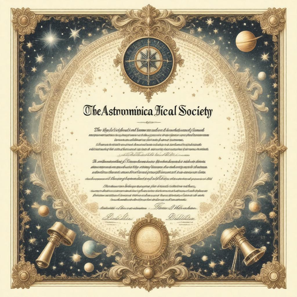 Click to view larger image AI-created image of Fellow of the Royal Astronomical Society