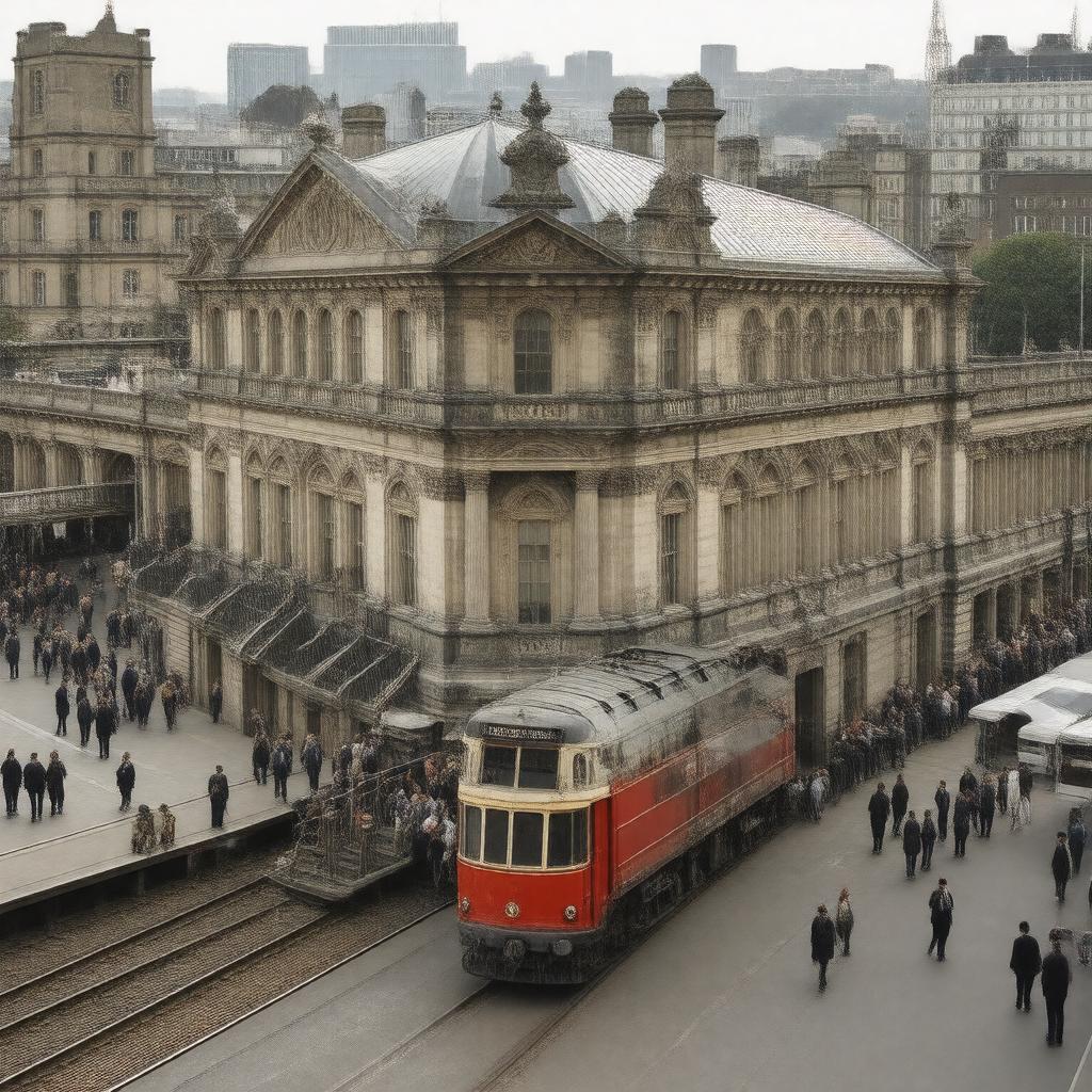 AI-created image of Fenchurch Street railway station
