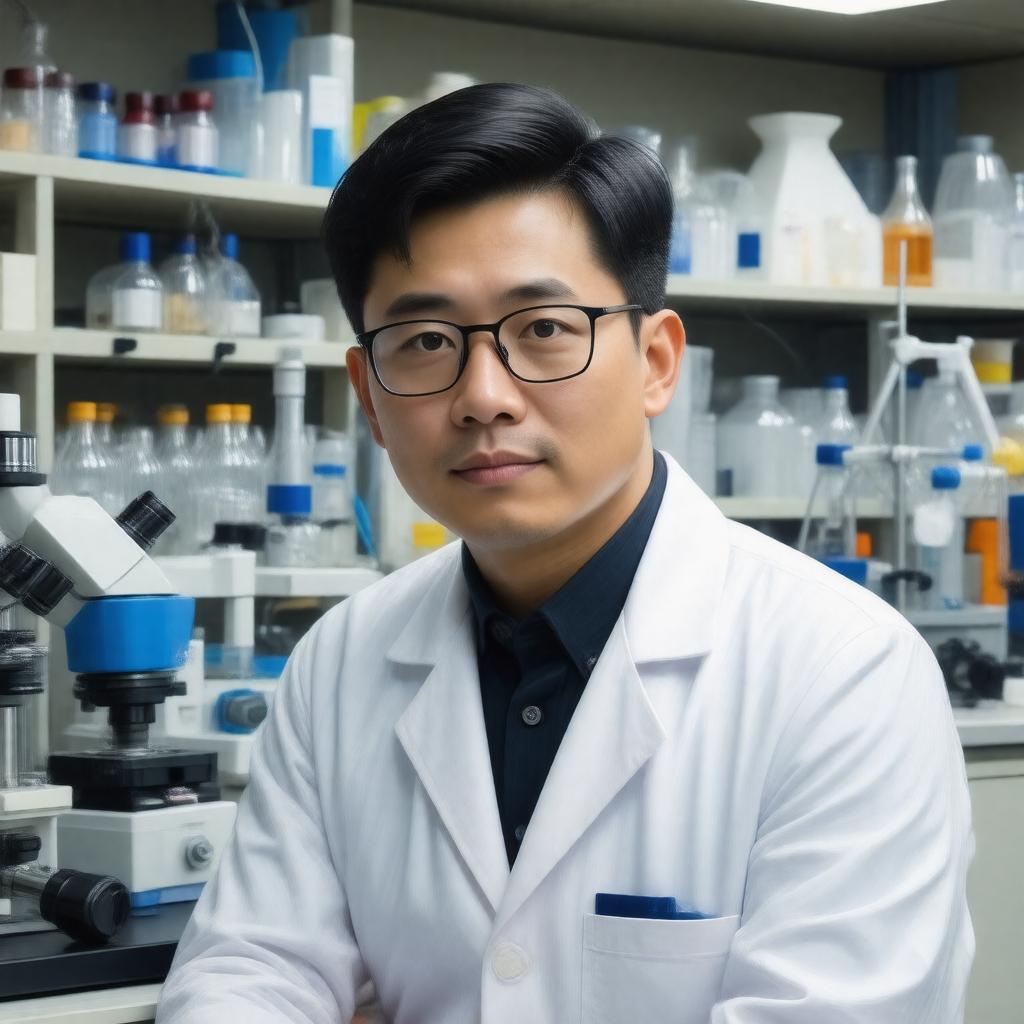 AI-created image of Feng Zhang