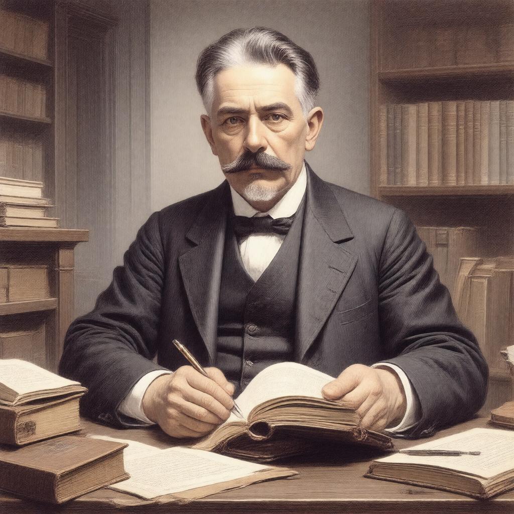 AI-created image of Ferdinand de Saussure