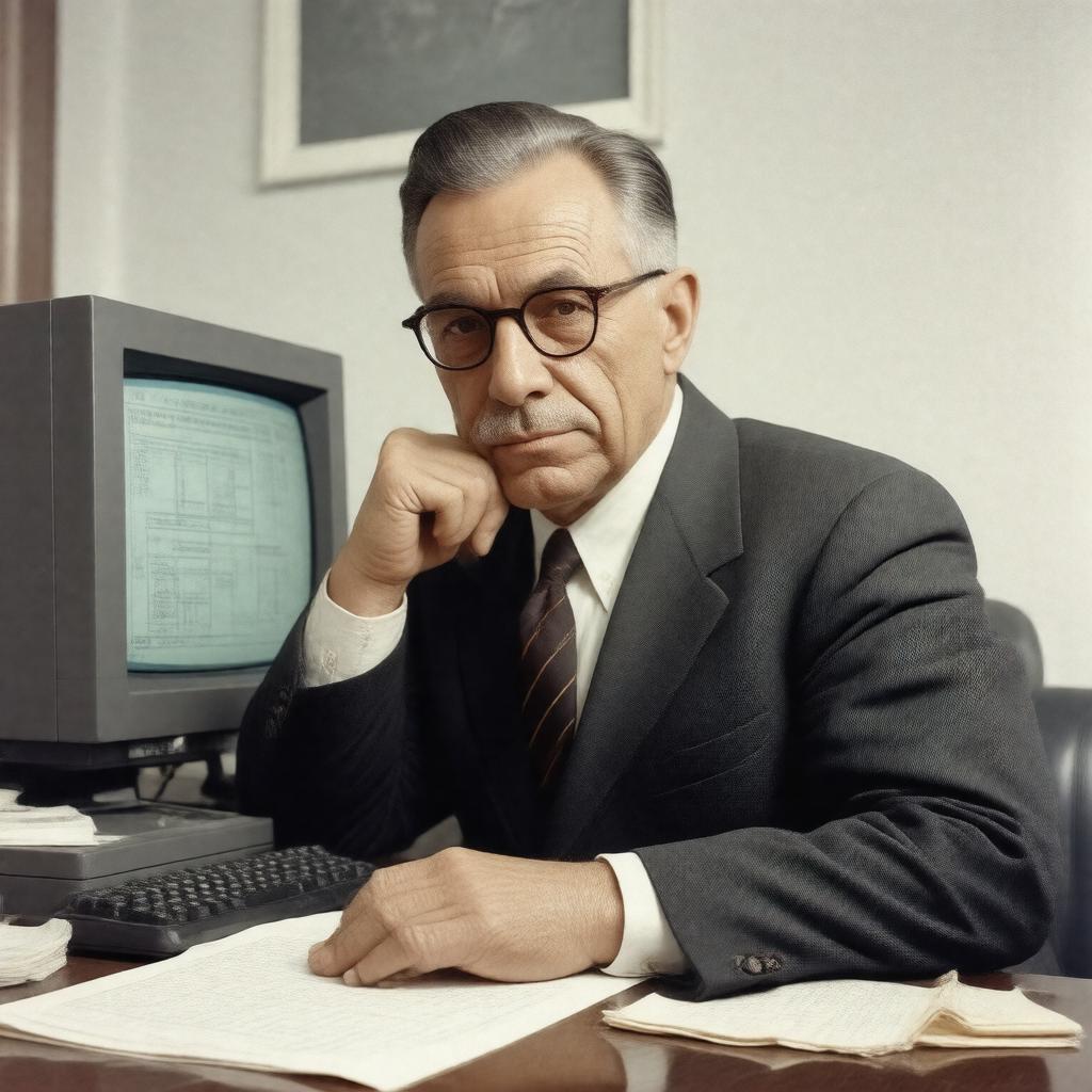 AI-created image of Fernando J. Corbató