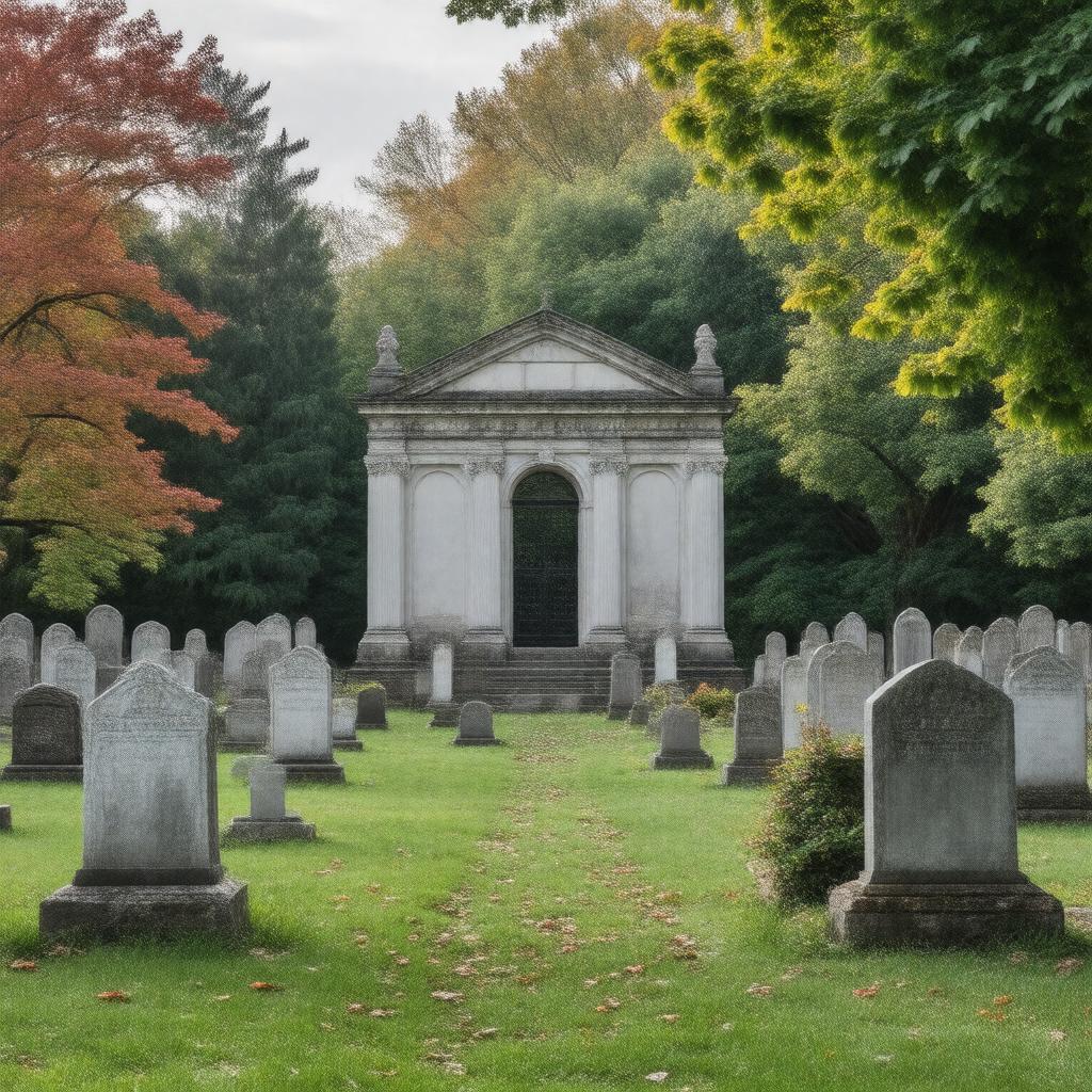 Click to view larger image AI-created image of Ferncliff Cemetery, Hartsdale, New York
