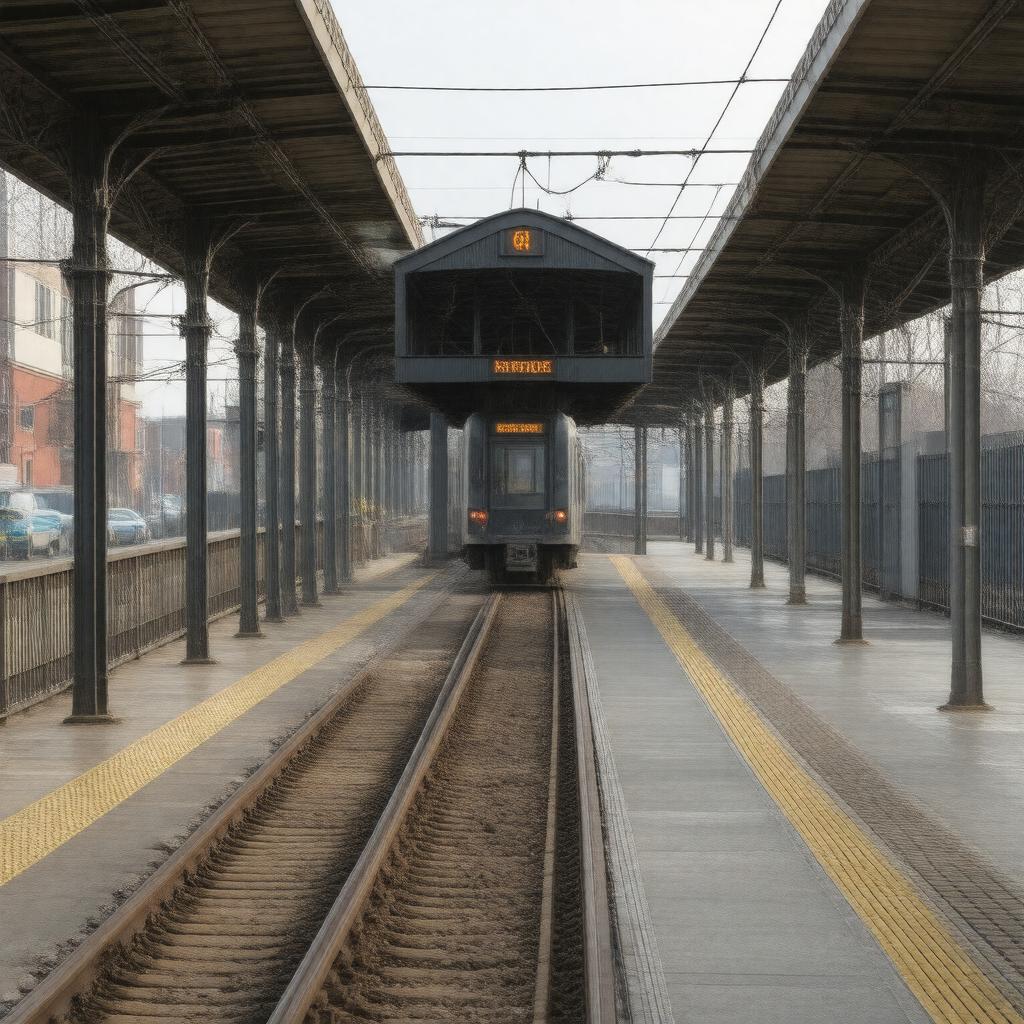 AI-created image of Ferry Avenue Station