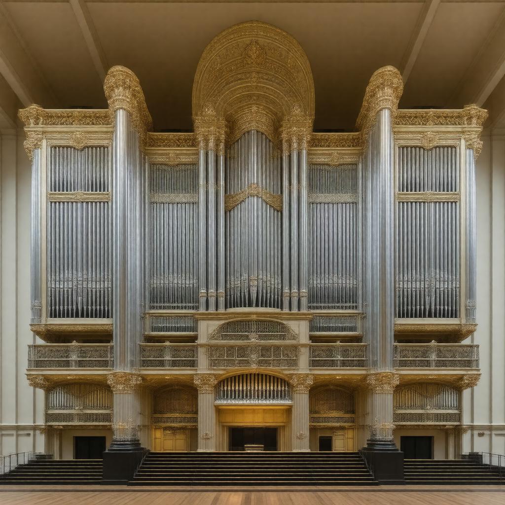 Click to view larger image AI-created image of Festival Hall organ